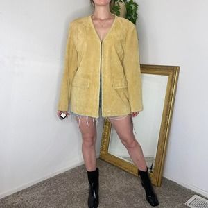 NWT Jerry Lewis Classic Luxuries Leather Blazer Jacket